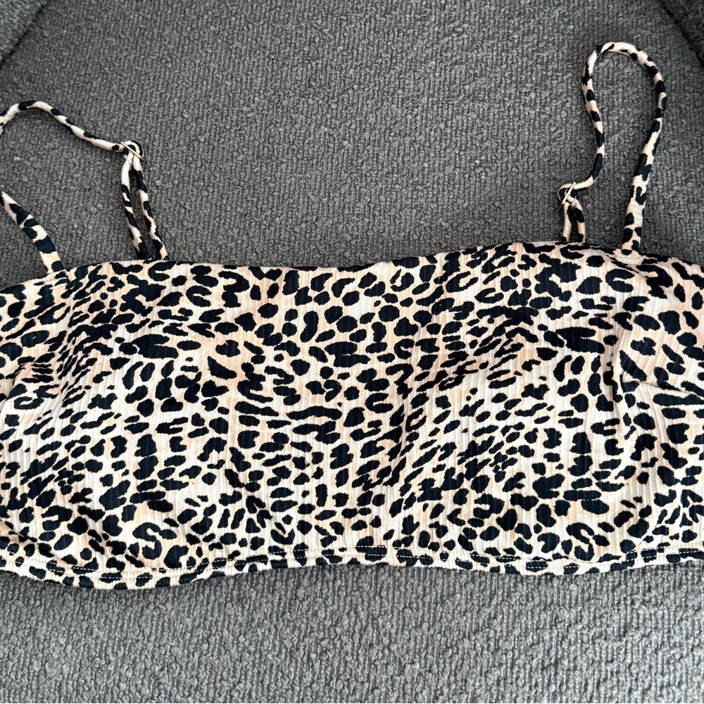 Leopard Print Bikini Top